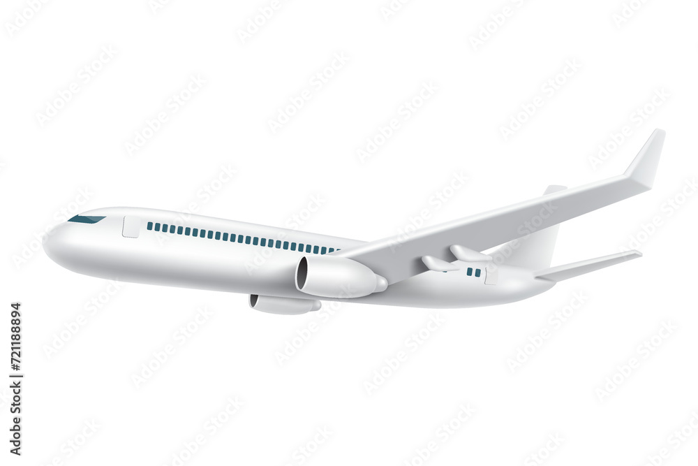 The airplane is taking off or landing on transparent background, Air palane png