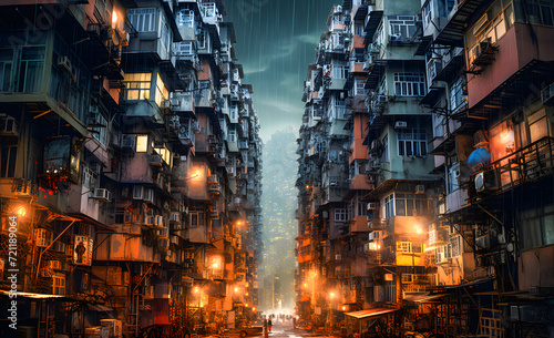 densely populated apartment buildings in Hongkong  China. Hong Kong is the most densely populated of the five boroughs of Hong Kong.