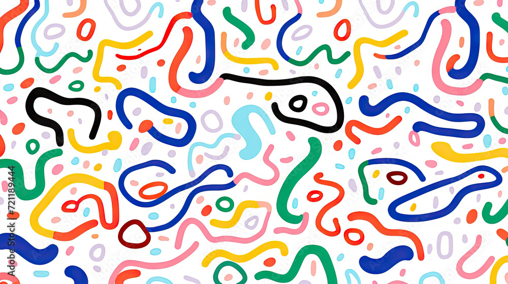 seamless pattern with art, colorful line doodle seamless pattern. Creative minimalist style art background for children seamless pattern with art, colorful line doodle seamless pattern. Creative minimalist style art background for children