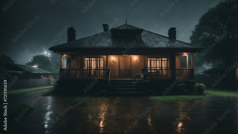 Fototapeta premium house at night