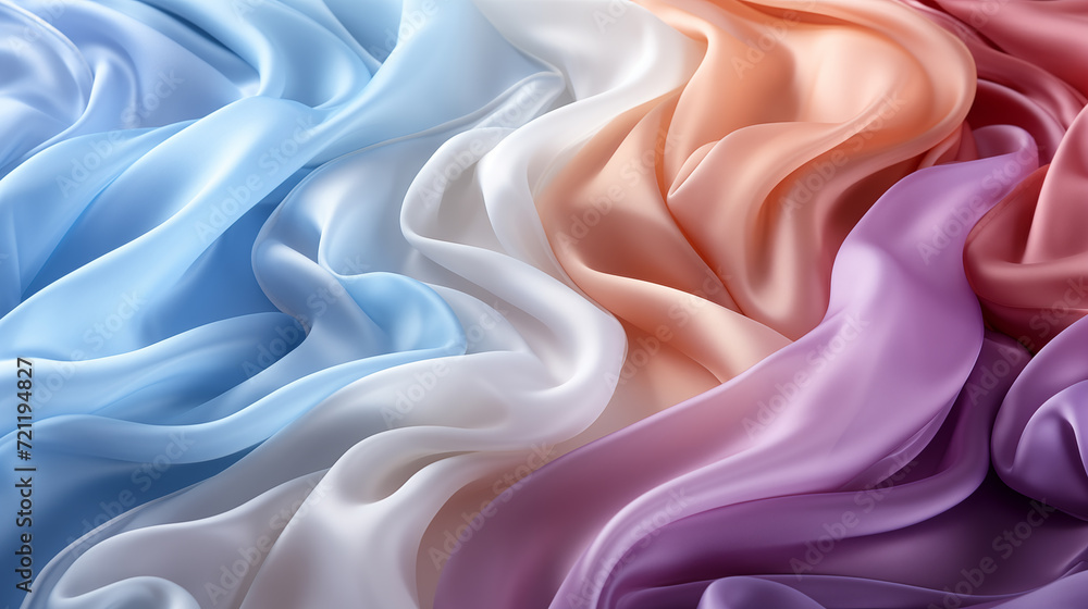 Obraz premium soft pink, blue and light purple silk background