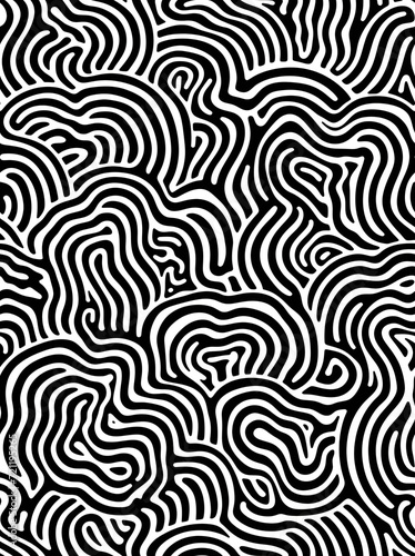 Monochromatic Maze: Abstract Labyrinth Design © Arjun