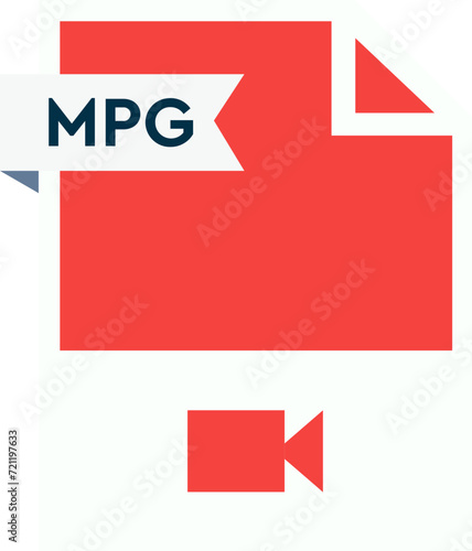 MPG File format icon  roe color fill 