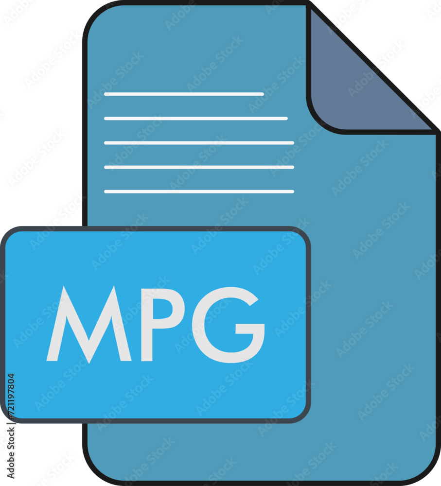 MPG File extension Icon Fill and Outline MPG File extension Icon Fill and Outline