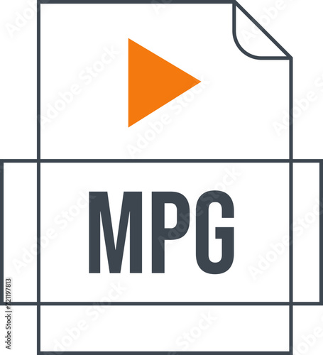Free Download MPG  File Icon Crisp Thick outline sharp corners  - GFXLoad