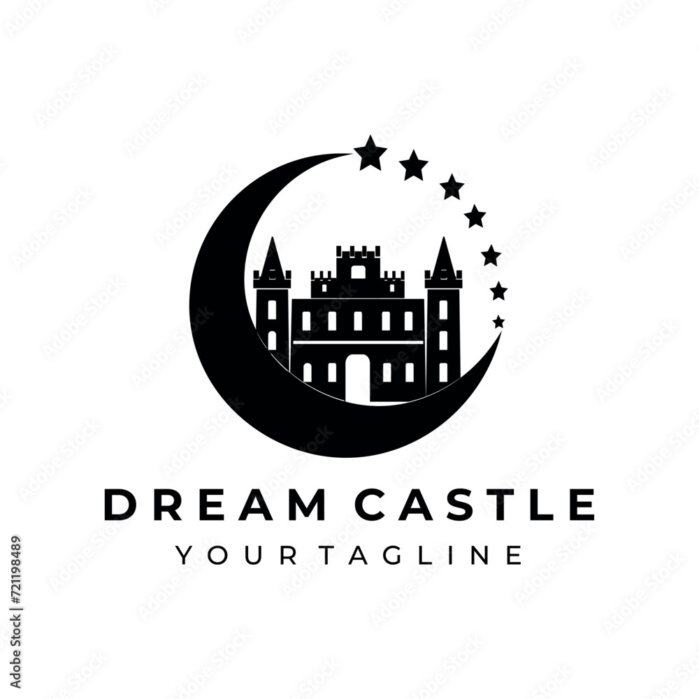 dream castle logo vector illustrator design