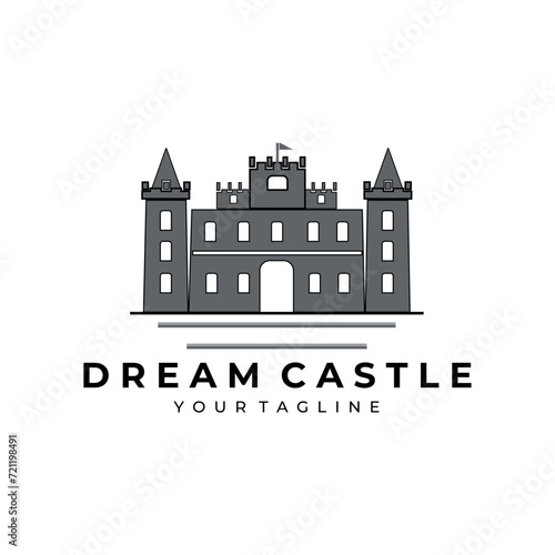 dream castle logo vector illustrator design