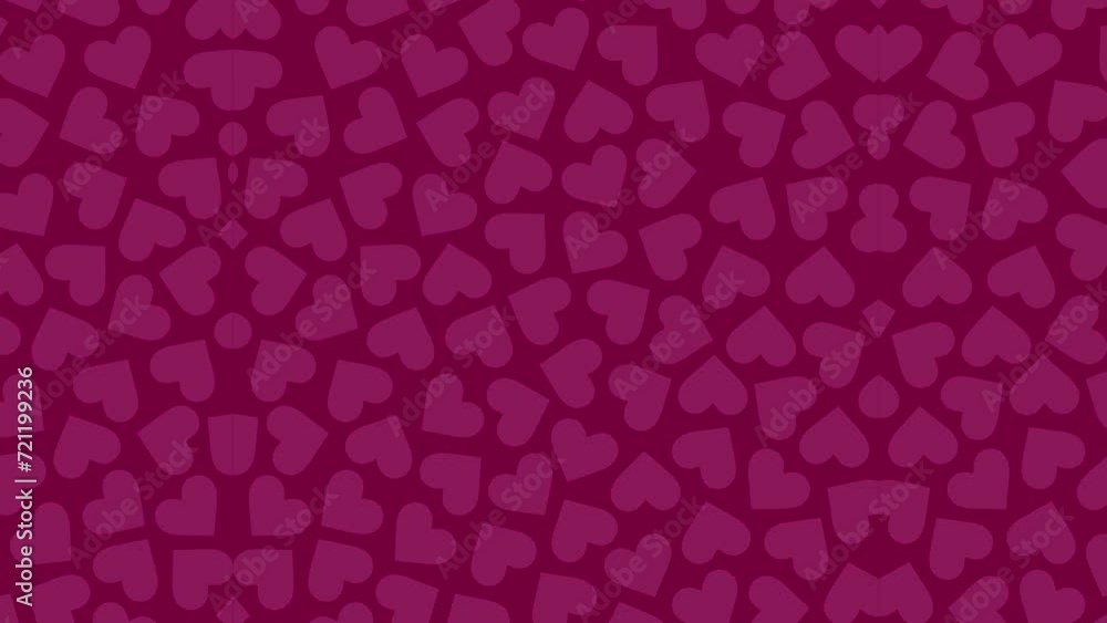 Valentines Day Hearts Pattern. Seamless Animated Background with Hearts. Heart Shapes Pattern. Simple Motion Graphic Loop Animation Holiday Comics Background. Valentines Day Hearts Pattern. Seamless Animated Background with Hearts. Heart Shapes Pattern. Simple Motion Graphic Loop Animation Holiday Comics Background.