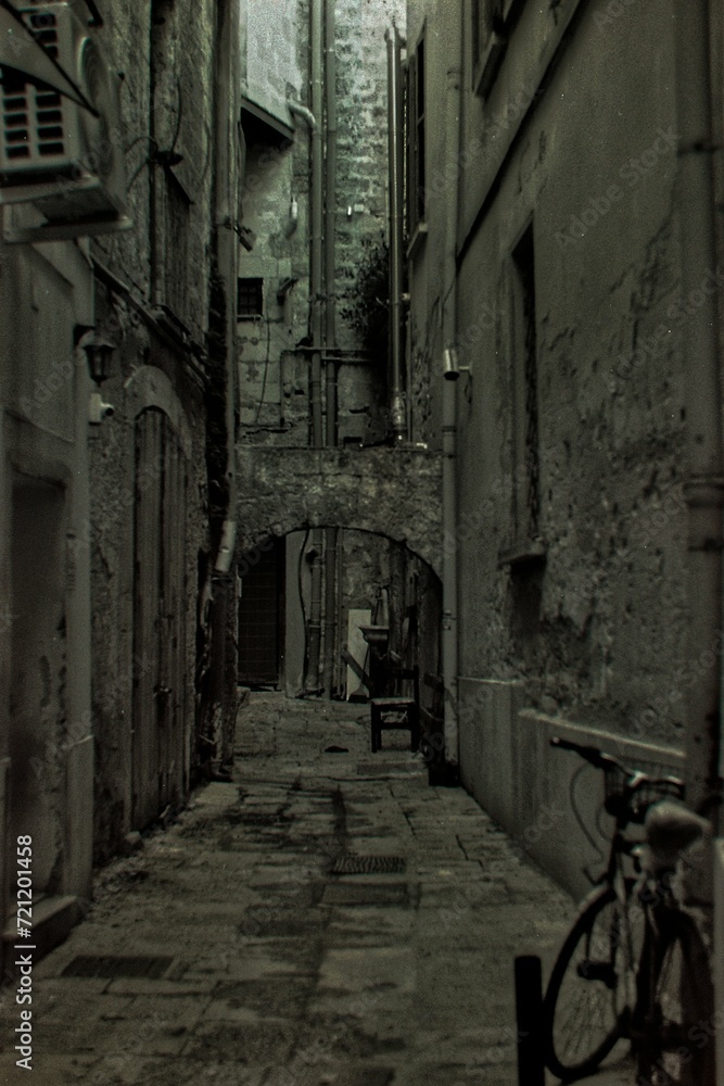 Old alley in the city of Bari