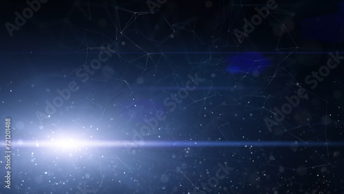 Artistic shiny sunny cyberspace network lines copy space illustration background.