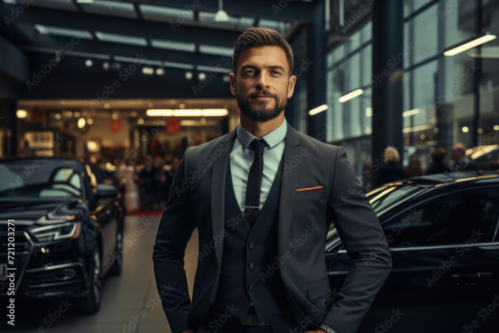 Successful sales manager in a car dealership
