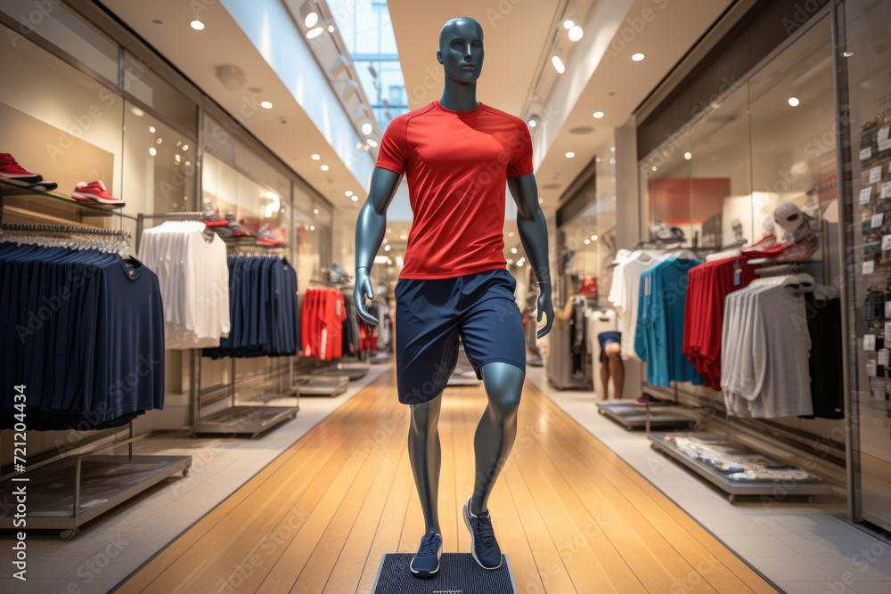 Obraz premium Mannequin in sportswear in a store