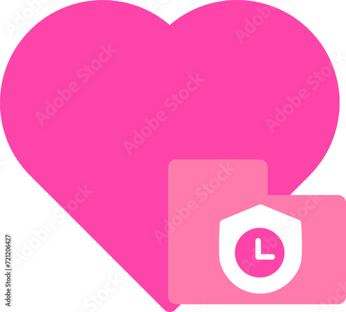 flat style love icon for valentine day
