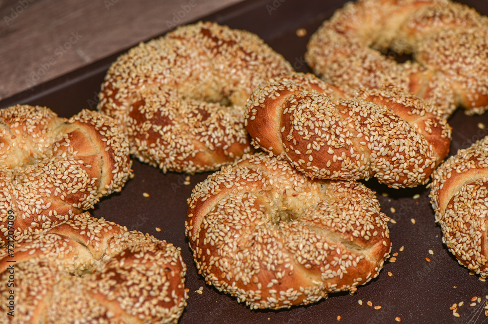 homemade bagels with sesame seeds in the kitchen 5 homemade bagels with sesame seeds in the kitchen 5