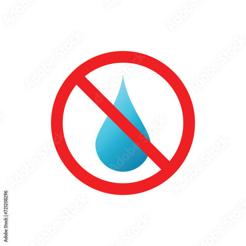 No water resistant, no waterproof warning sign,no water drop