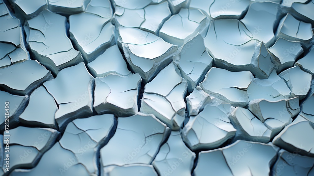 A macro shot of cracked earth, showcasing a network of jagged lines and fragmented patterns in cool blue tones, conveying a sense of aridness and desolation. A macro shot of cracked earth, showcasing a network of jagged lines and fragmented patterns in cool blue tones, conveying a sense of aridness and desolation.