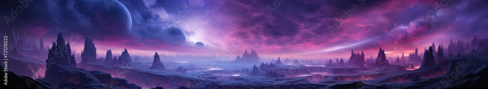 Otherworldly Thunderstorm on a Distant Alien Planet - A Vision of Cosmic Wonder - Generative AI