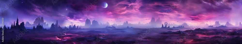 Otherworldly Thunderstorm on a Distant Alien Planet - A Vision of Cosmic Wonder - Generative AI