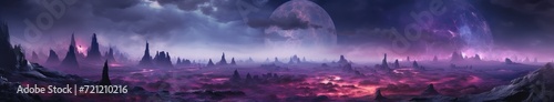 Otherworldly Thunderstorm on a Distant Alien Planet - A Vision of Cosmic Wonder - Generative AI