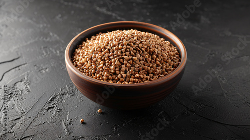 Bowl of buckwheat flakes