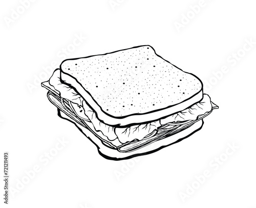 Vector illustration of a sandwich