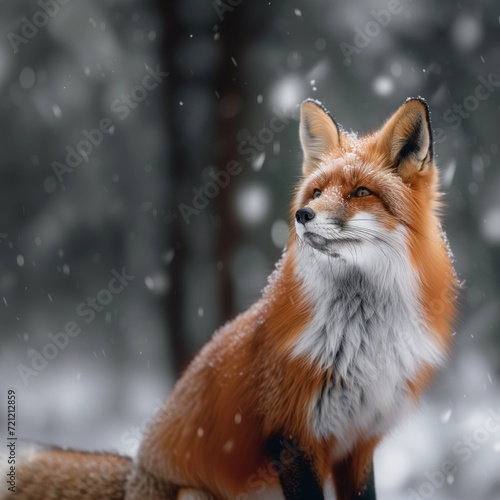 red fox in the snow © Raanan
