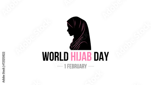 World Hijab Day. Template for Background, Poster, Banner, Greeting card. Vector illustration