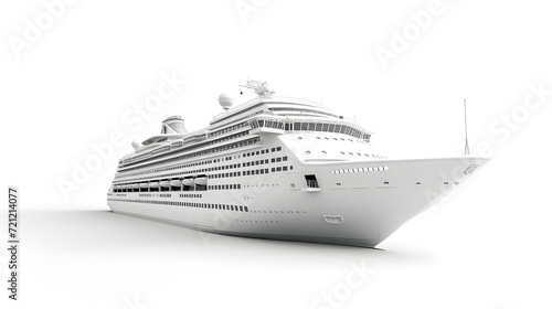 Beautiful White Cruise On Isolated White Background, Generative Ai © Jaunali