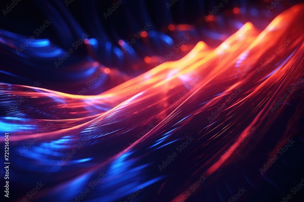 Motion blur simulation of data transfer from blue to red lights Motion blur simulation of data transfer from blue to red lights