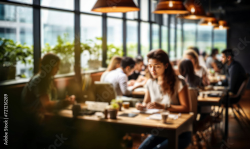 Blurred background image of a Innovative Minds at Work in Co-working Office Space