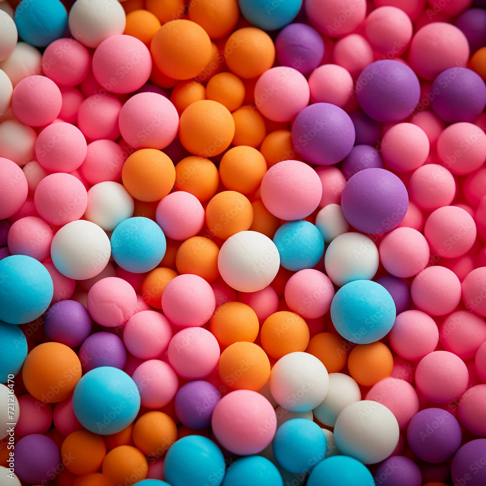 There were piles of colorful beads. There were piles of colorful beads.
