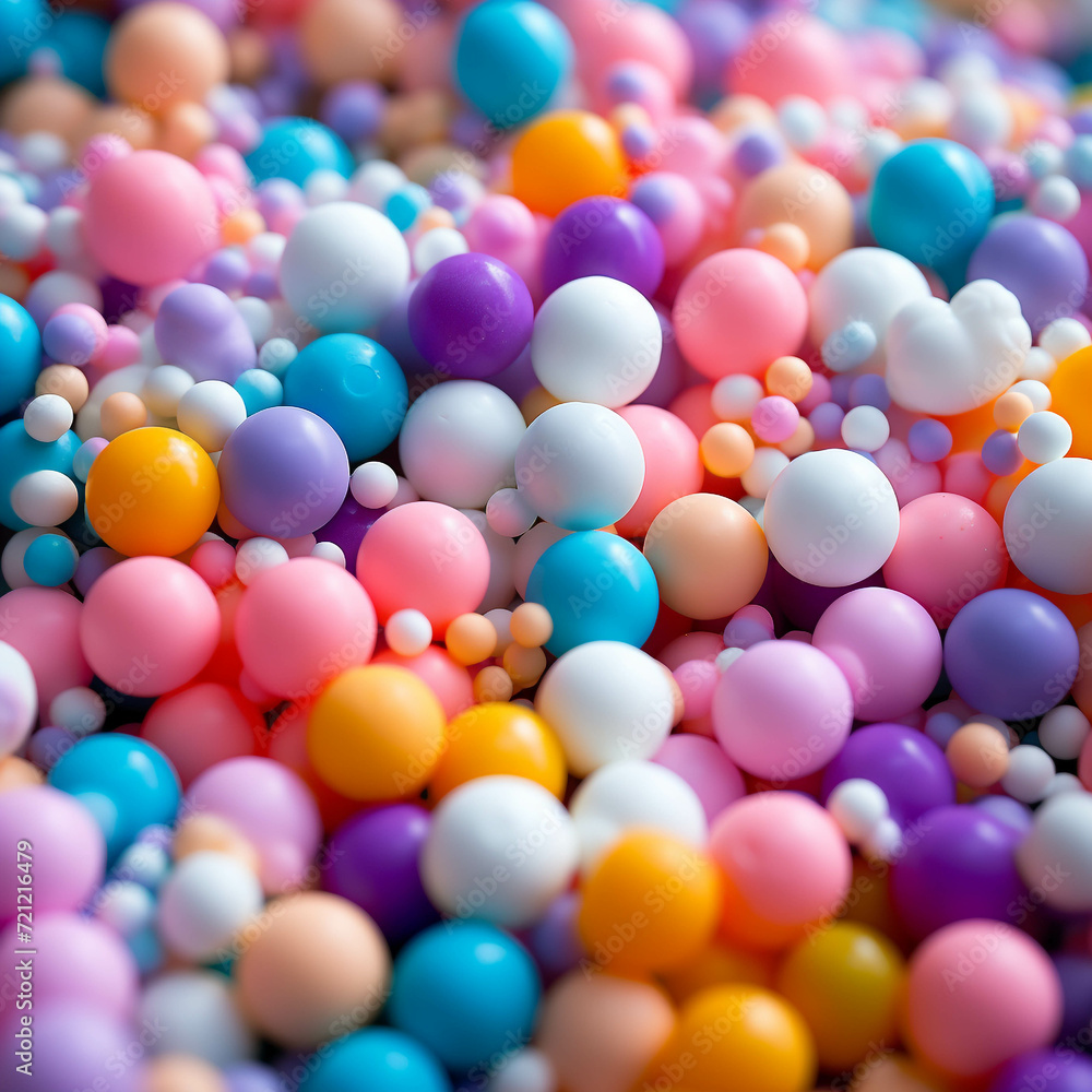 There were piles of colorful beads. There were piles of colorful beads.