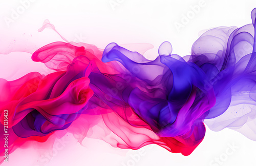 ink splash in water isolated on white background, abstract background