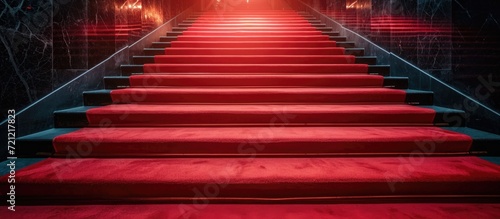 Stairway with red carpet for VIPs, celebrities, and important events.