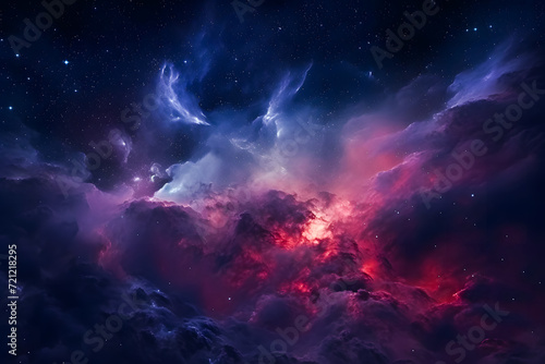 Abstract space background with nebula, stars and galaxies. 3D rendering