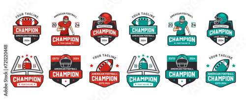 American football badges logo vector. American football logos bundle. American football league labels, emblems and design elements
