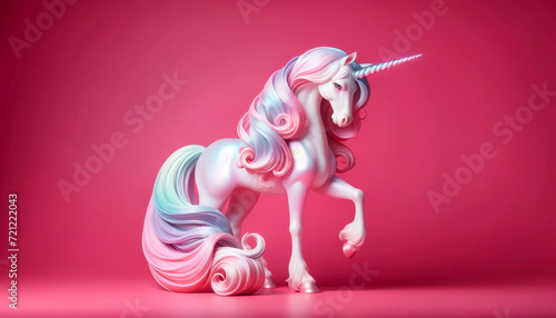 majestic unicorn on a pink background