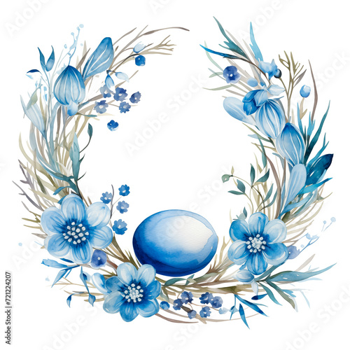 Obraz na płótnie Easter wreath with egg