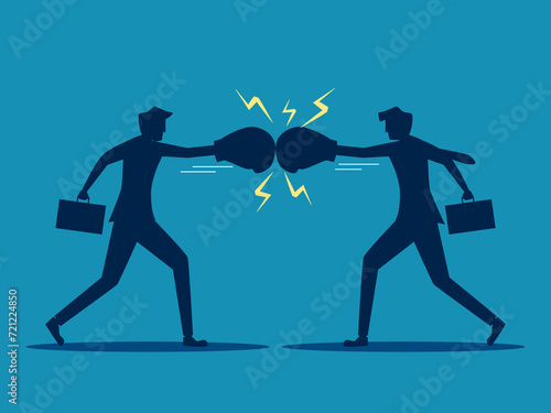 businessmen boxing. vector illustration © Nastudio