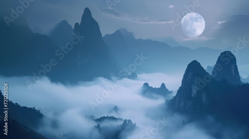 Misty Mountain Range © Left