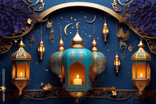 Ramadan Kareem background. Mosque background, Islamic design greeting card .
