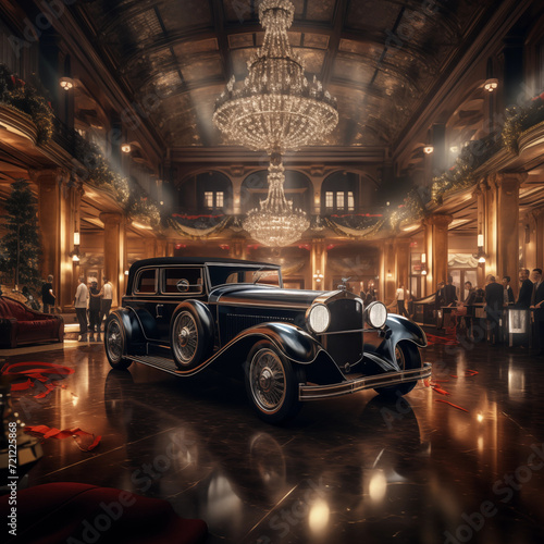 Gatsby's New Year celebration is rendered with hyperrealism showcasin'.