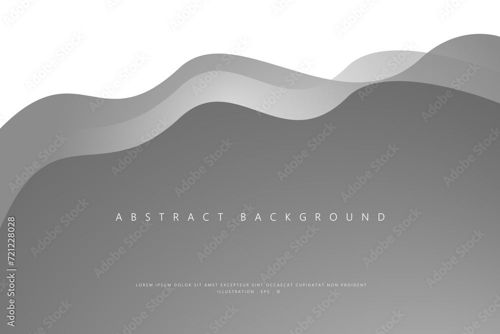Abstract Geometric modern white and black wave color background for template design. Vector illustration