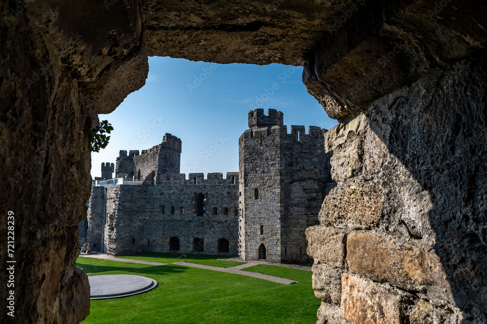 Insight Of Caernarfon Castle A Mediaeval Stronghold In North Wales, United Kingdom