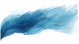 blue paint brush strokes in watercolor isolated