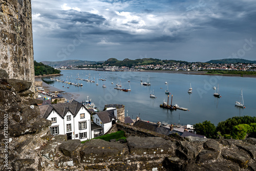 View From Conwy Castle Over River Conwy In North Wales, United Kingdom