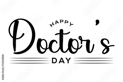 Vector doctor s day hand drown lettering.
