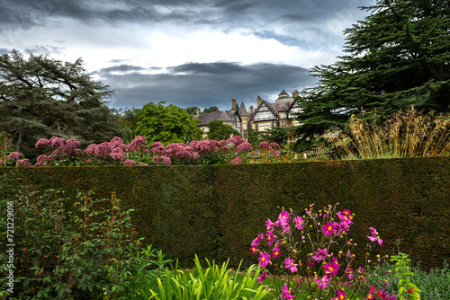 Old Manor House In Bodnant Garden In North Wales, United Kingdom