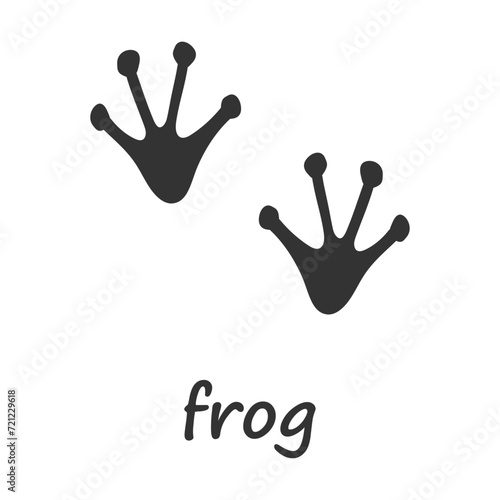 Frog paws. Frog paw print. Vector illustration.