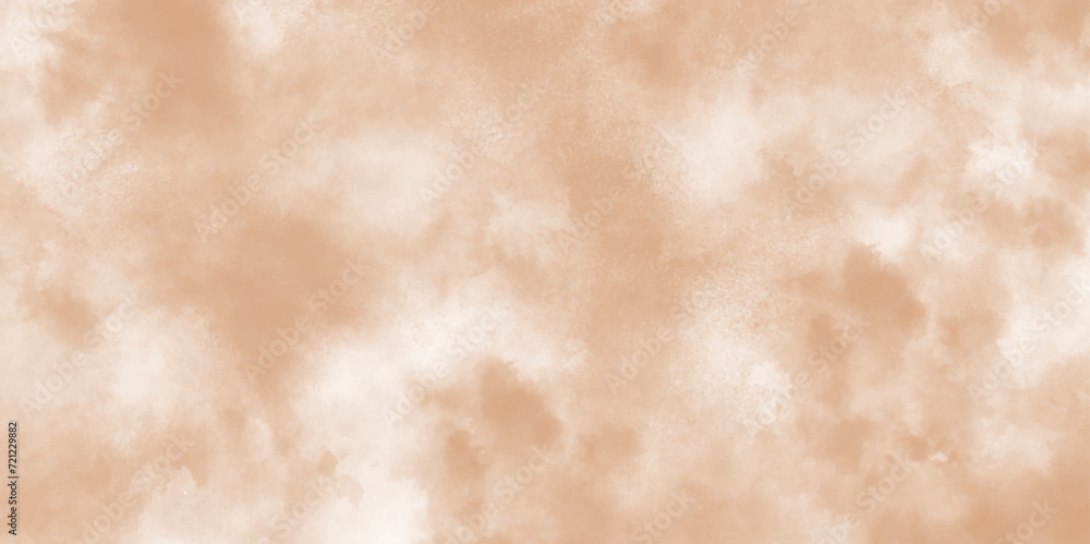abstract orange and brown smoke clouds isolated on white background.Soft orange watercolor background for your design, watercolor background concept for banner, poster, vCard, invitation ,wallpaper. 